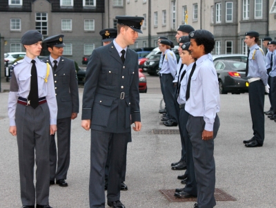 OC 107 reviewing cadets