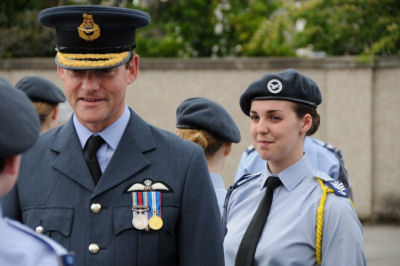 Air Cdre Ian R W Stewart and Flt Sgt Catriona Dick